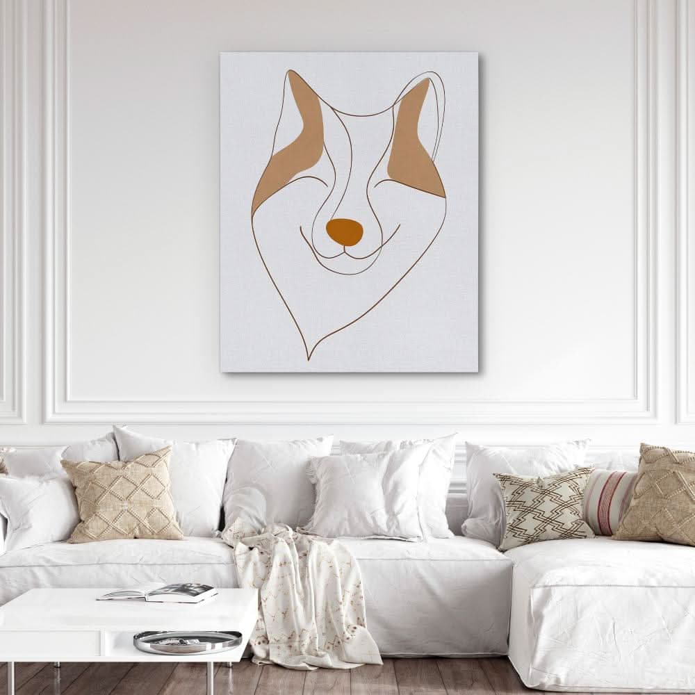 Minimalist canvas wall art with clean lines and restrained palettes