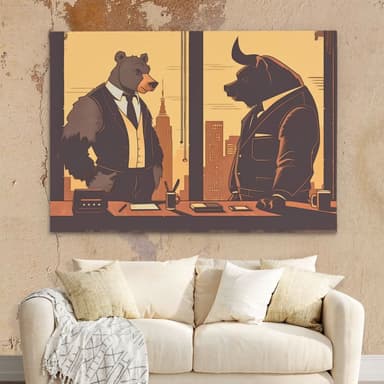 Home office canvas wall art for professional and productive workspaces