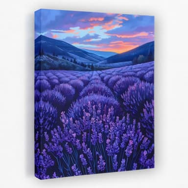 Scenic landscape canvas wall art with mountains and nature